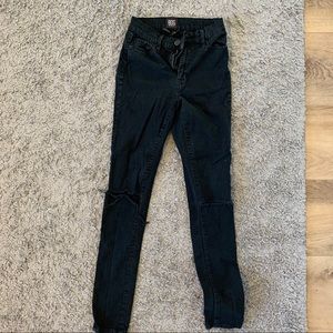 BDG High Rise Black Cut Out Skinny Jeans